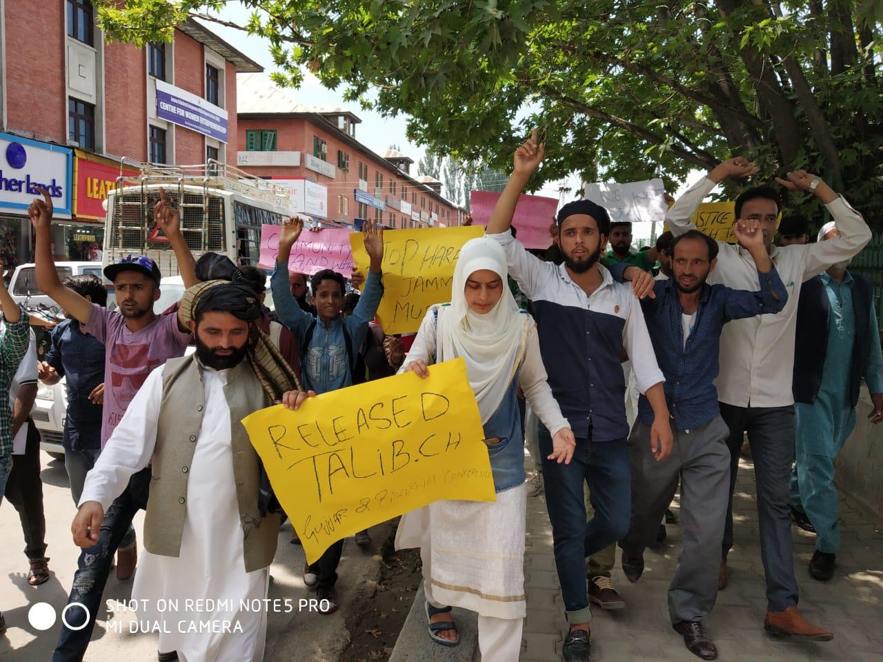 Gujjar and Bakerwal Conference protests against arrest of Adv Talib